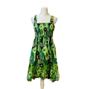 Motherhood Maternity Green Floral Graphic Print Dress. Women’s Size Medium.